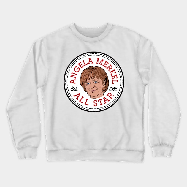 Angela Merkel Crewneck Sweatshirt by pretti ugli podcast